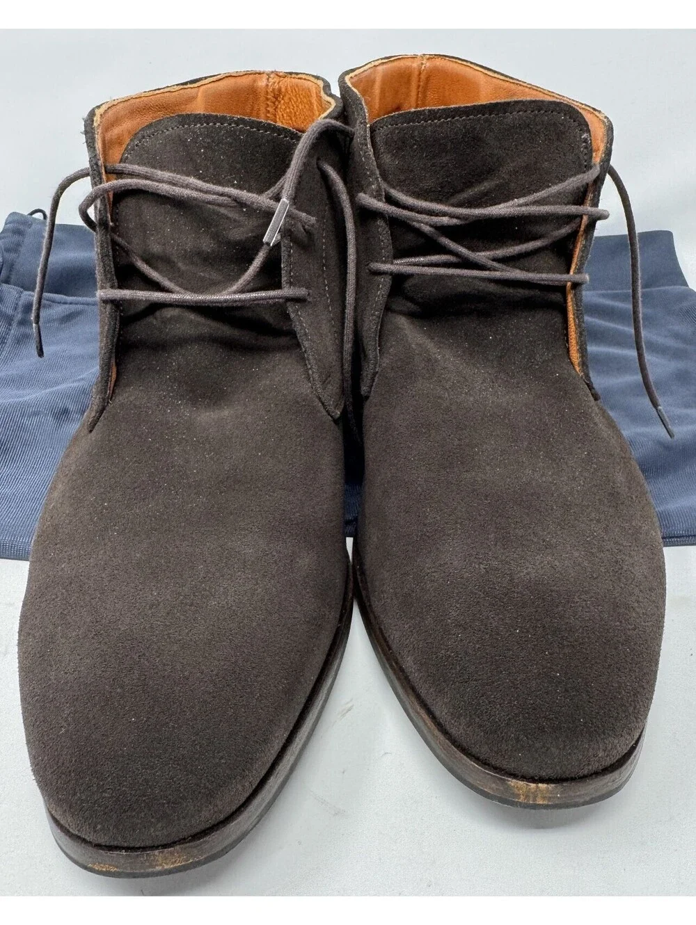 Wolf & Shepherd Striker Suede Chukka Brown Mens Boots Size 10.5 Made In Portugal